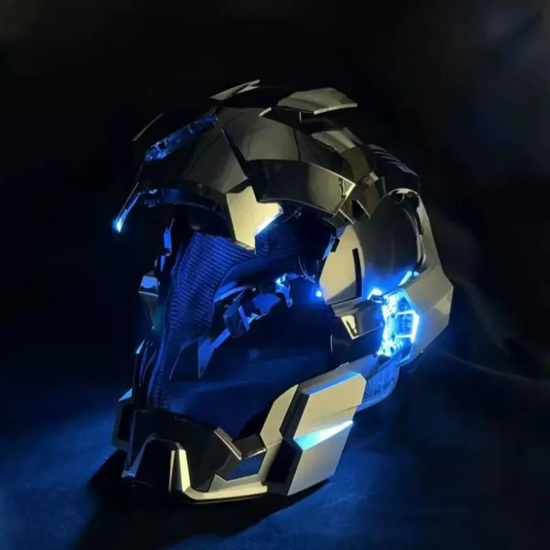 Casco de Iron Man Mark 17 con Control Remoto en Chino-Inglés, Máscara Mecánica con Activación por Voz de Jarvis para Coleccionistas