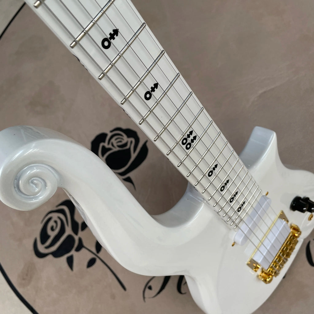 Guitarra eléctrica de 6 cuerdas guitarras blancas hardware dorado guitarra