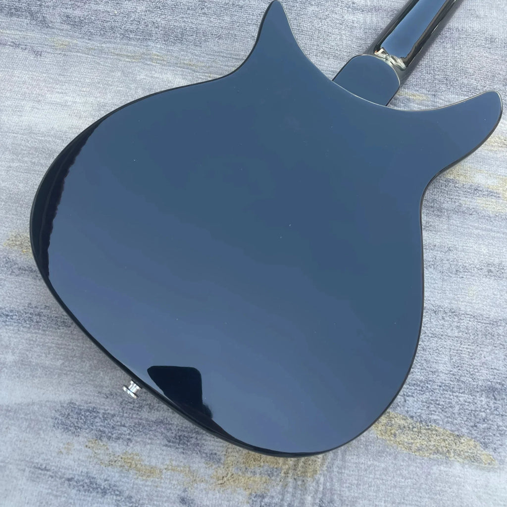 Oferta Especial Guitarra Eléctrica con Mástil de Palisandro HHH Negra 325 Pequeña Doble Tremolo Estilo Británico Unisex para Principiantes