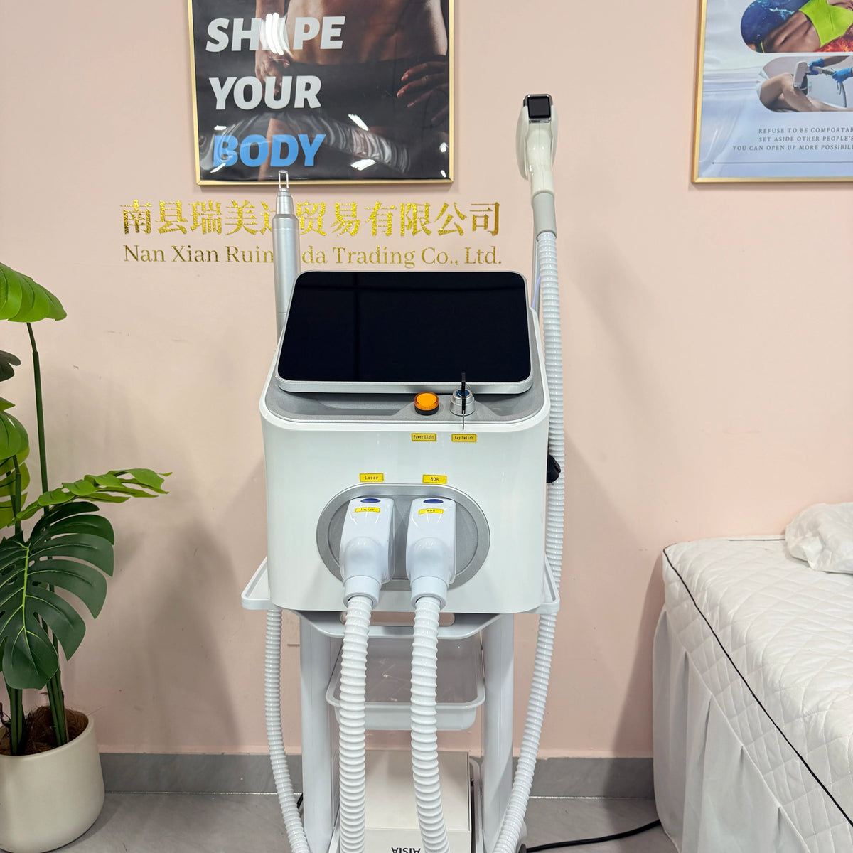 FAC 5000W 2 en 1, máquina profesional de depilación láser con diodo de 4 longitudes de onda y 808 nm para una depilación permanente e indolora, y máquina de eliminación de tatuajes con tecnología de picosegundos.