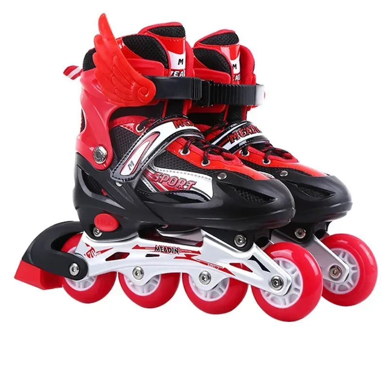 Patines de Ruedas Ajustables para Niños con Ruedas con Luz Intermitente, Patines en Línea para Niños y Niñas para Prácticas Deportivas