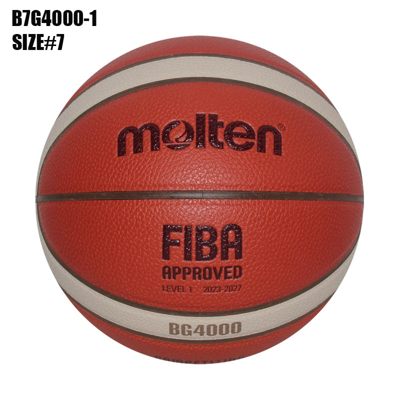 Balones de Baloncesto Originales Molten 2027, Tamaño 7/6/5, Material PU, para Juegos en Interiores y Exteriores, Entrenamiento, Hombres y Mujeres, Baloncesto