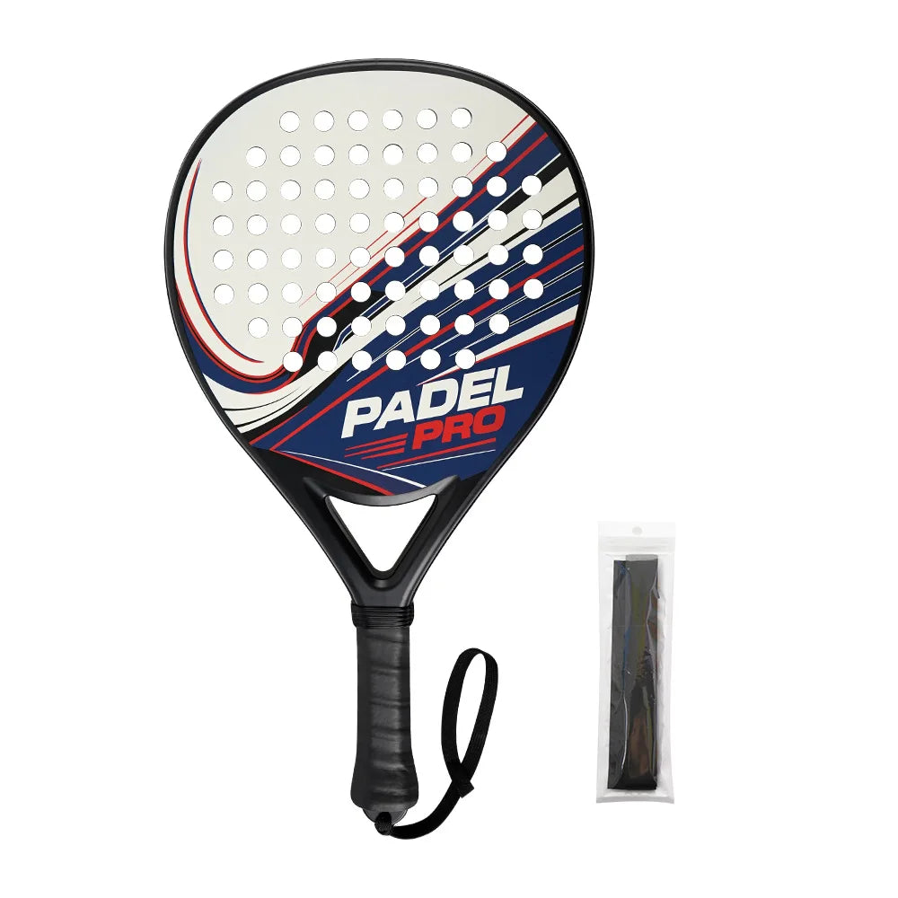 Raqueta de Pádel Ligera WNONSO, Forma Redonda Duradera, Núcleo de EVA Suave, Gran Absorción de Impactos, Máximo Confort y Control