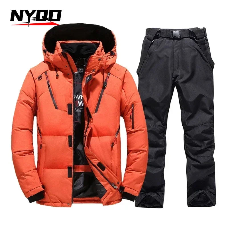 Nuevo Conjunto de Chaqueta y Pantalones de Esquí Térmicos para Invierno, Traje de Snowboard para Hombre, Ropa Abrigada para Moto de Nieve, Overol