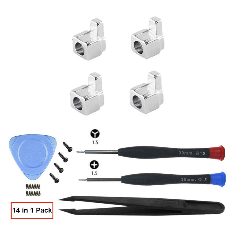 Accesorios de juego NS Switch, hebillas de bloqueo de Metal con herramientas de apertura para Switch/Kit de reparación de repuesto de controlador Joy Con OLED