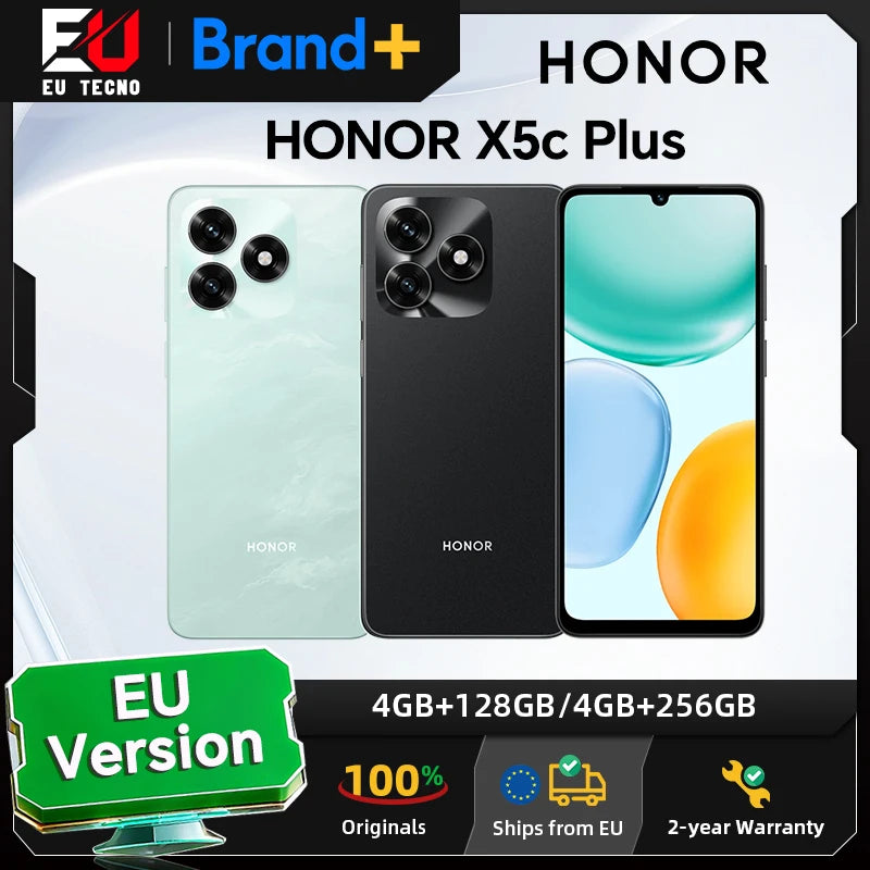 HONOR X5c Plus 4G, Versión EU, Smartphone 4G, batería de 5260 mAh, cámara principal de 50 MP, CPU Octa-core MTK, pantalla LCD de 6,74 pulgadas