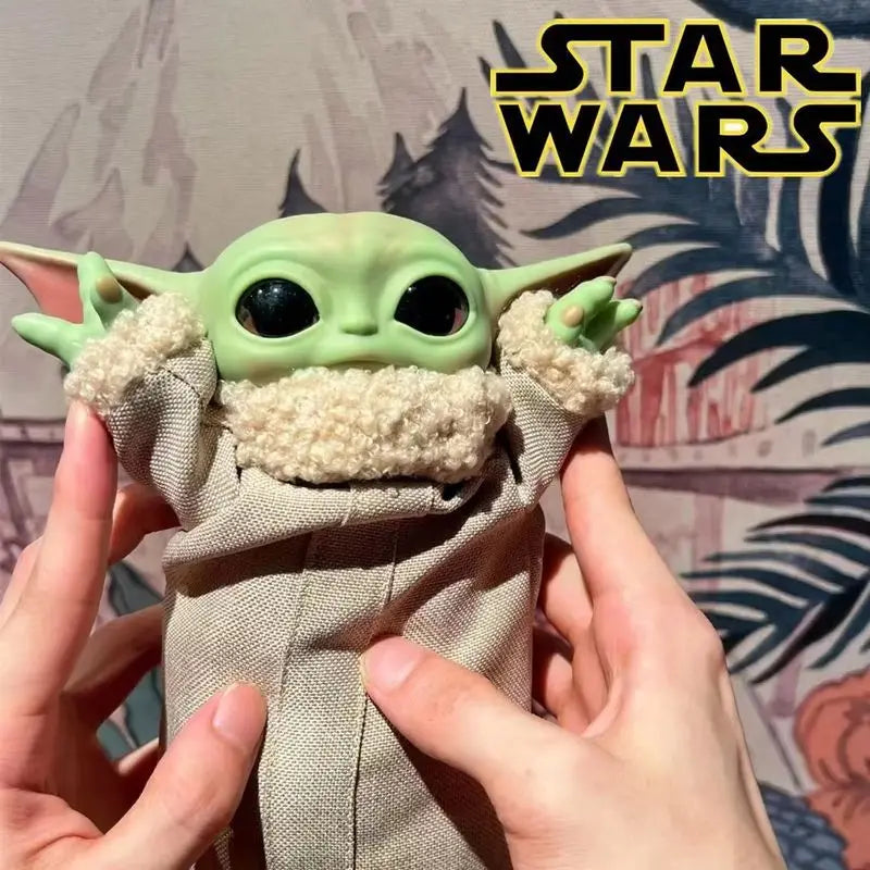 Figura de acción de Star Wars Yoda Baby Grogu de 28 cm, modelo adorable en stock, regalo de cumpleaños para niños, muñeco coleccionable de The Mandalorian, adorno.