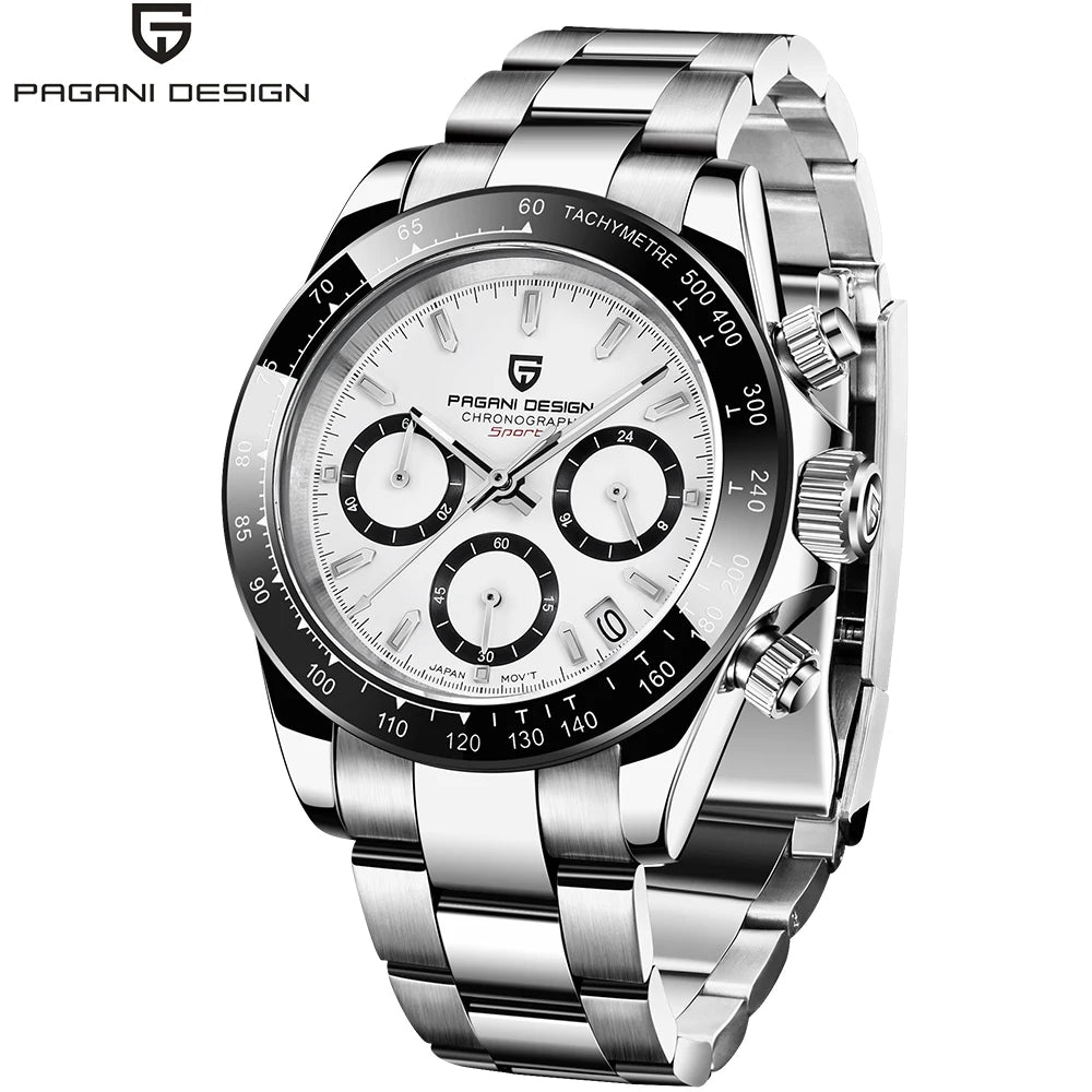 Reloj de hombre PAGANI DESIGN 2026 nuevo, dorado 1644, reloj de pulsera de cuarzo de lujo de marca superior para hombre, cronógrafo, resistente al agua