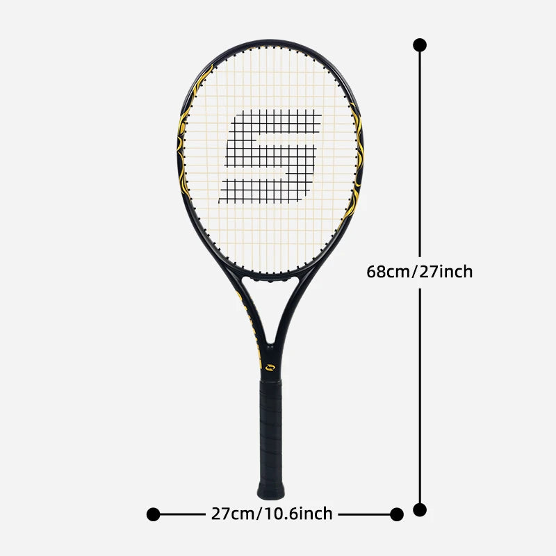 Raqueta de Tenis Profesional SALYWEE Ultraligera 265g, Fibra de Carbono Integral, Proceso de Estampado en Caliente, 55lbs, Equipo de Lujo Universal para Adultos