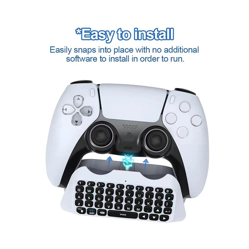 Teclado inalámbrico Bluetooth para controlador PS5 Playstation 5, accesorios de mando, kit de juego para jugadores