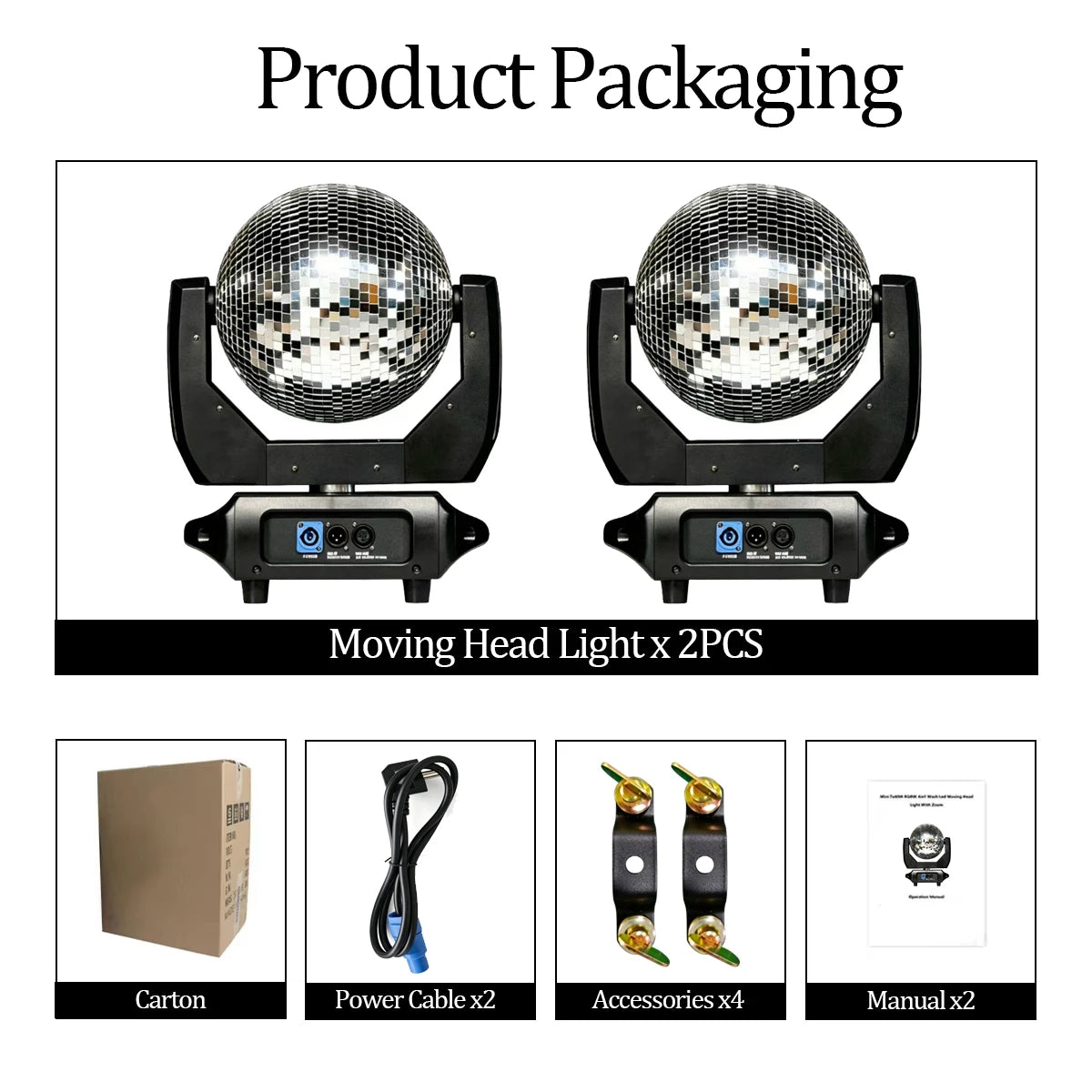 Luz de cabeza móvil tipo bola de espejos de 120W, luz de escenario rotativa DMX512 de 120W para fiestas, bares, KTV, clubes y bodas