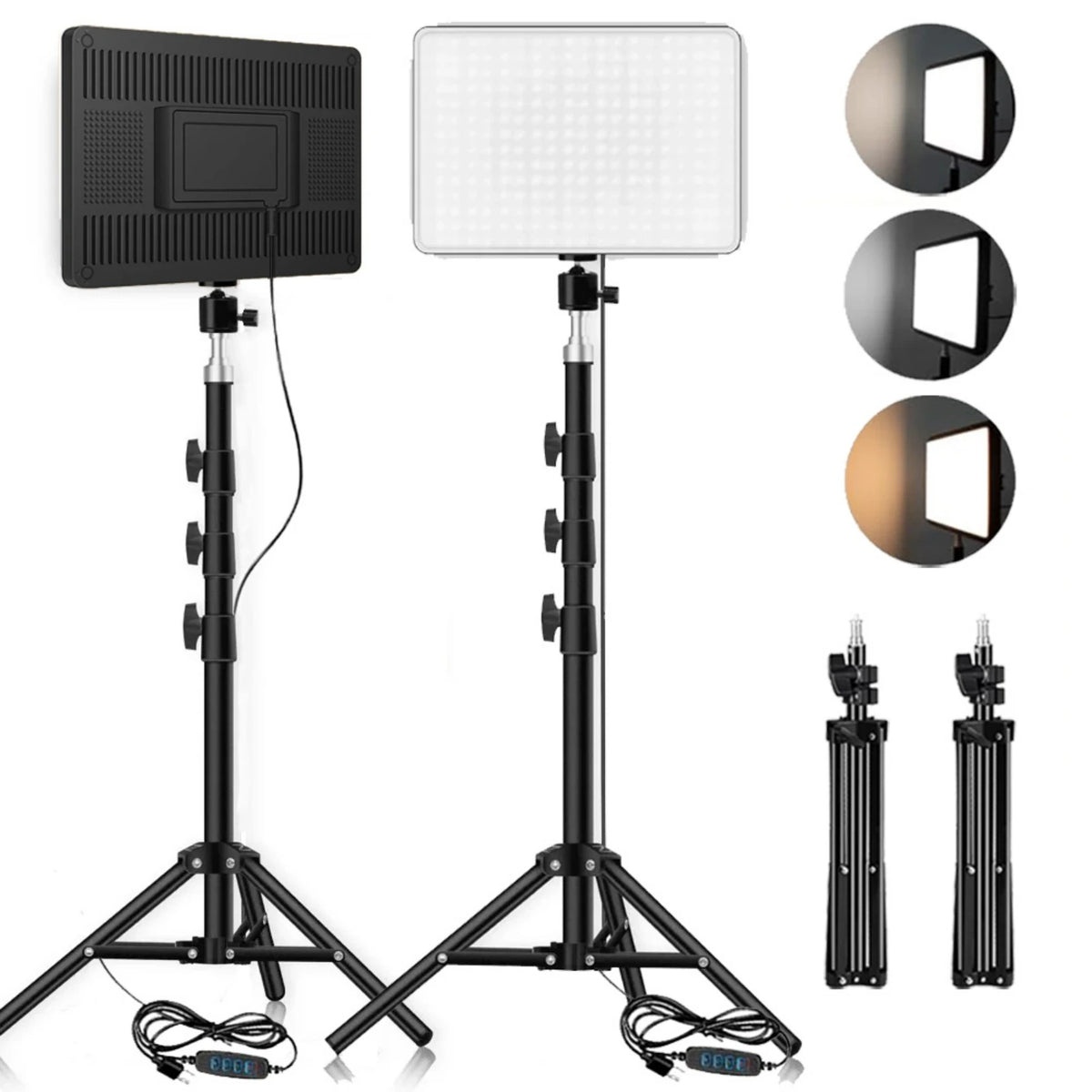 Luces LED para vídeo, iluminación para fotografía de conferencias, luz para Selfie, lámpara de estudio fotográfico con trípode para disparar transmisión en vivo, Zoom TikTok