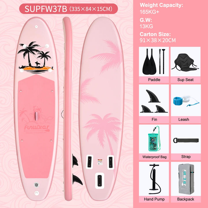 Tabla de Paddle Surf Inflable FunWater, Tabla de Remo, Tabla de Surf, Tabla SUP, 320-385CM, Tabla de Remo Antideslizante para Deportes Acuáticos