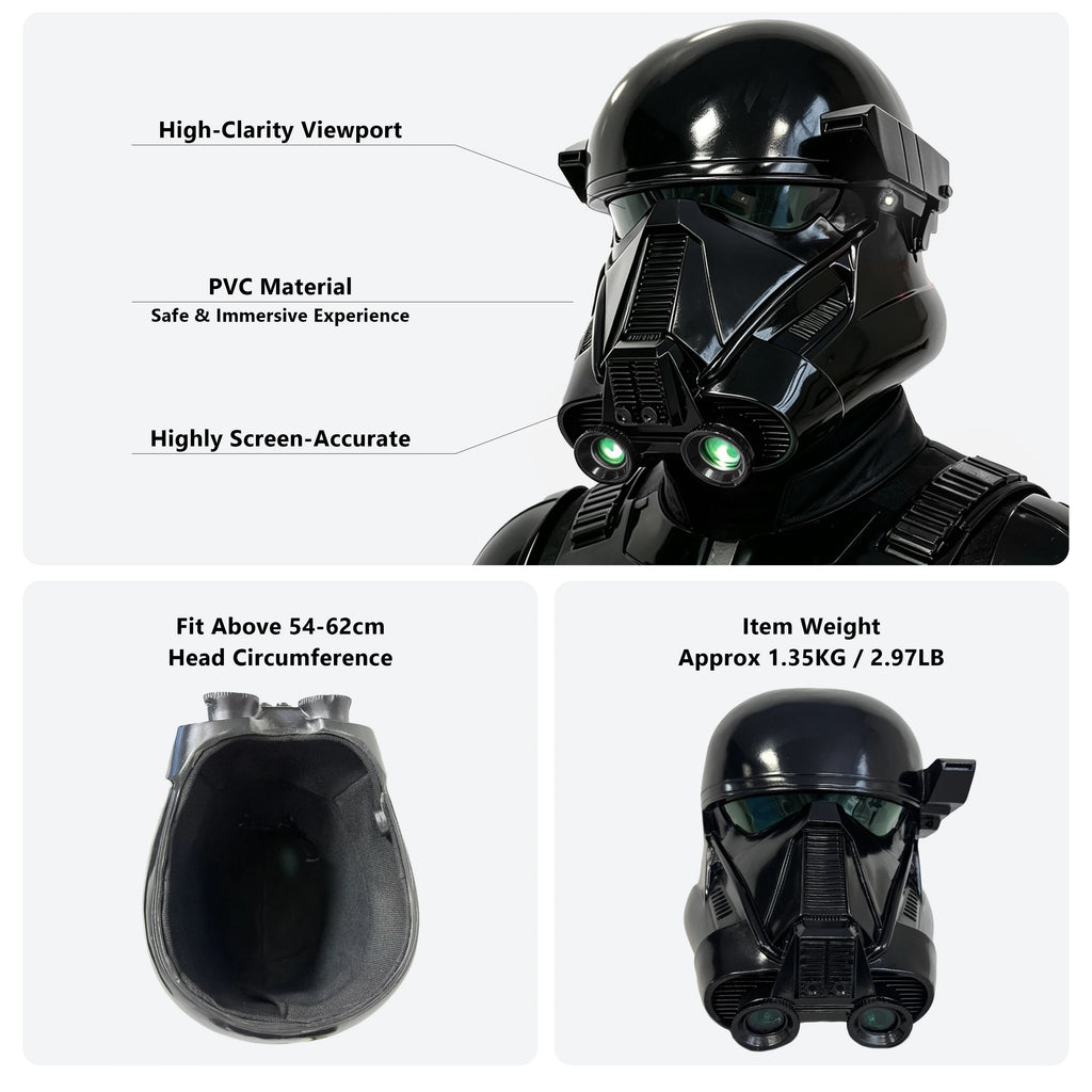 Imperial Death Trooper Helmet Black Series Movie Cosplay Roleplay Adult Collectible Rogue One Helmet Prop