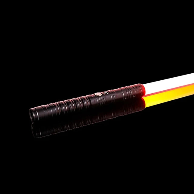 Sable de luz RGB 16 colores con mango de metal, doble filo, sonido para duelo pesado, dos en uno, juguete de utilería para cosplay y escenario