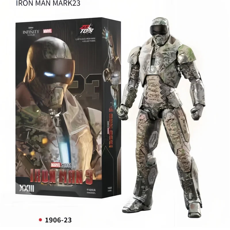 ZD Toys Iron Man MK15 MK16 máquina de guerra MK2 figura de acción Iron Man Mk47 MK35 pargo rojo 1/10 escala Iron Man colecciones regalo