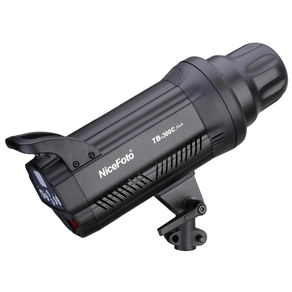 Flash de Estudio NiceFoto TB-300C de 300W, Tiempo de Reciclaje Rápido, Panel de Control Táctil, Iluminación Interior, Equipo Fotográfico