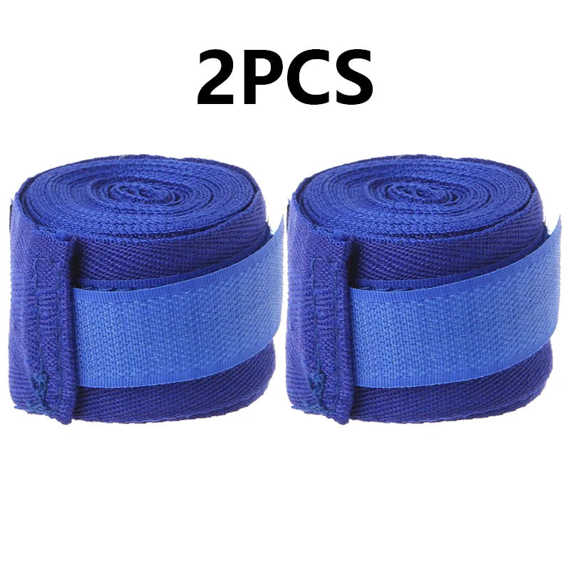 Vendajes de entrenamiento de boxeo, 2 piezas, 1,5/2/3/5M, vendajes deportivos de algodón, Sanda Kick Boxing, guantes de mano Mma, cinturón, Correa deportiva de boxeo