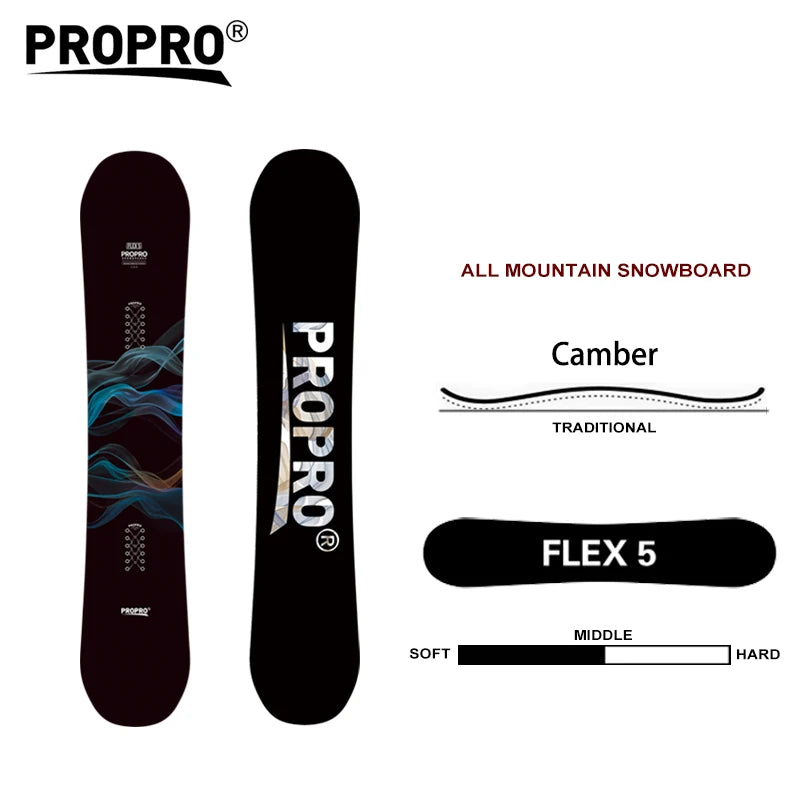 Tabla de Snowboard para Hombre, Adulto, Deportes de Invierno al Aire Libre, All Mountain, Fibra de Vidrio, Estilo Camber