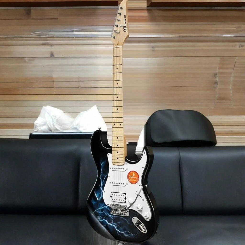 Guitarras eléctricas de madera de 39 pulgadas para principiantes, rendimiento, 22 trastes, instrumentos eléctricos de 6 cuerdas de alta calidad
