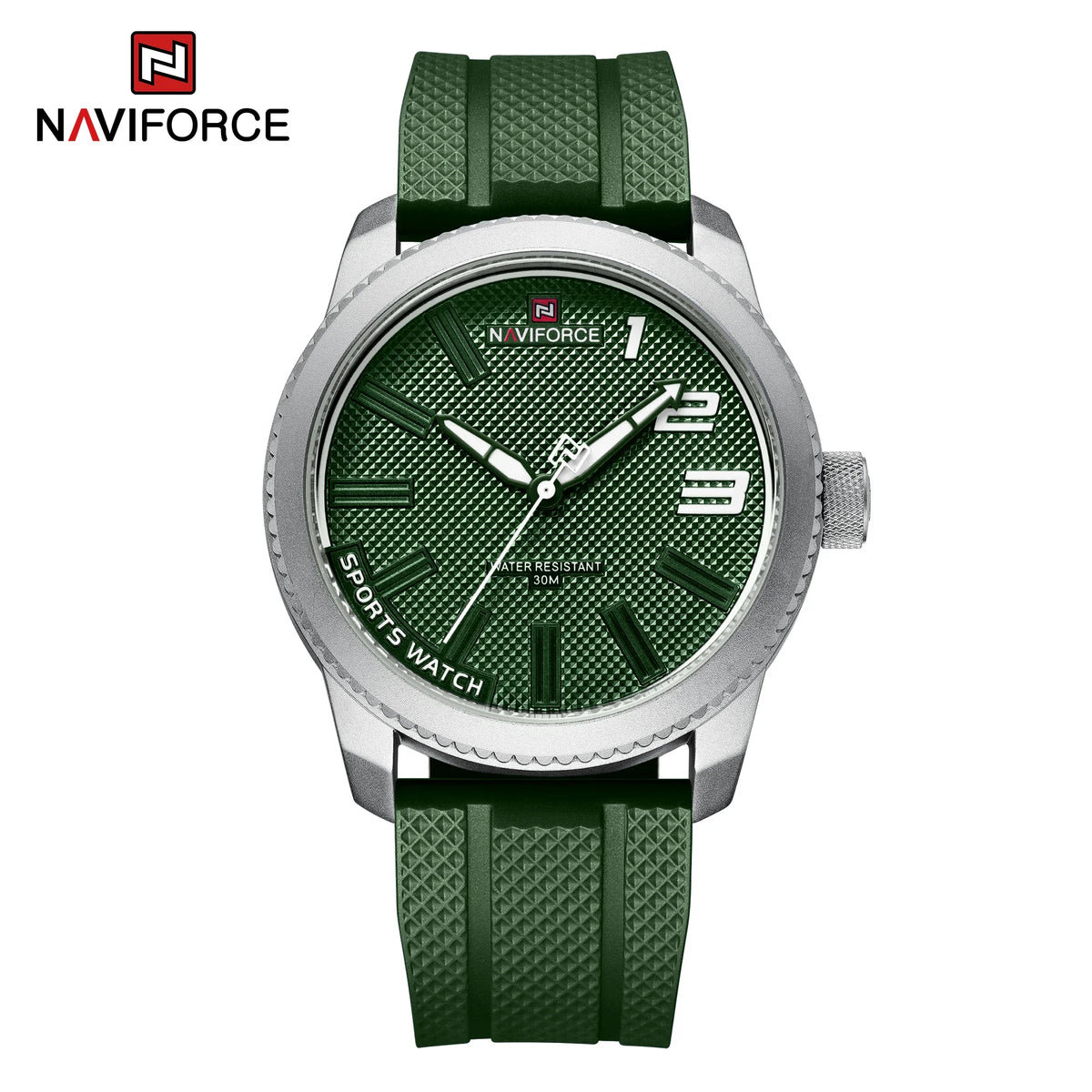 Reloj de pulsera NAVIFORCE moderno para hombre, esfera grande, estilo militar deportivo, resistente al agua, con correa de TPU, reloj casual para hombre