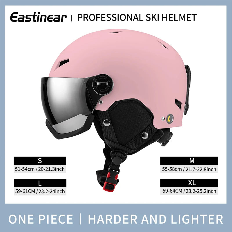 Eastinear's Nuevas gafas ligeras todo en uno Casco de esquí Equipo de esquí y snowboard al aire libre para hombres y mujeres