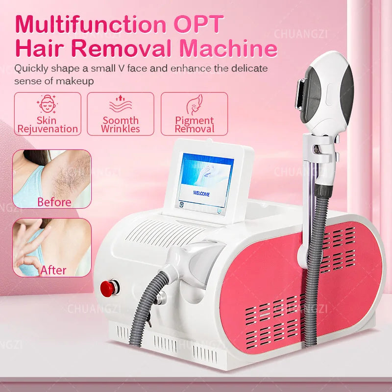 Máquina IPL OPT Portátil para Rejuvenecimiento de la Piel y Depilación, Tecnología E-Light para Salones de Belleza