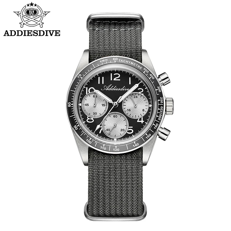 Reloj de cuarzo para hombre ADDIESDIVE con movimiento japonés VK63, resistente al agua 200 m, bisel de cerámica, luminiscencia BGW9, reloj de lujo de alta gama para hombre, moda 2025