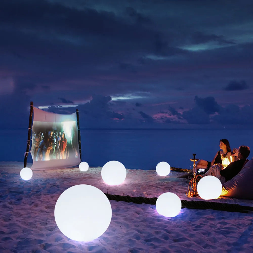 Bola de luz LED impermeable para jardín, iluminación de paisaje recargable, lámparas de césped para fiesta al aire libre, boda, Bar