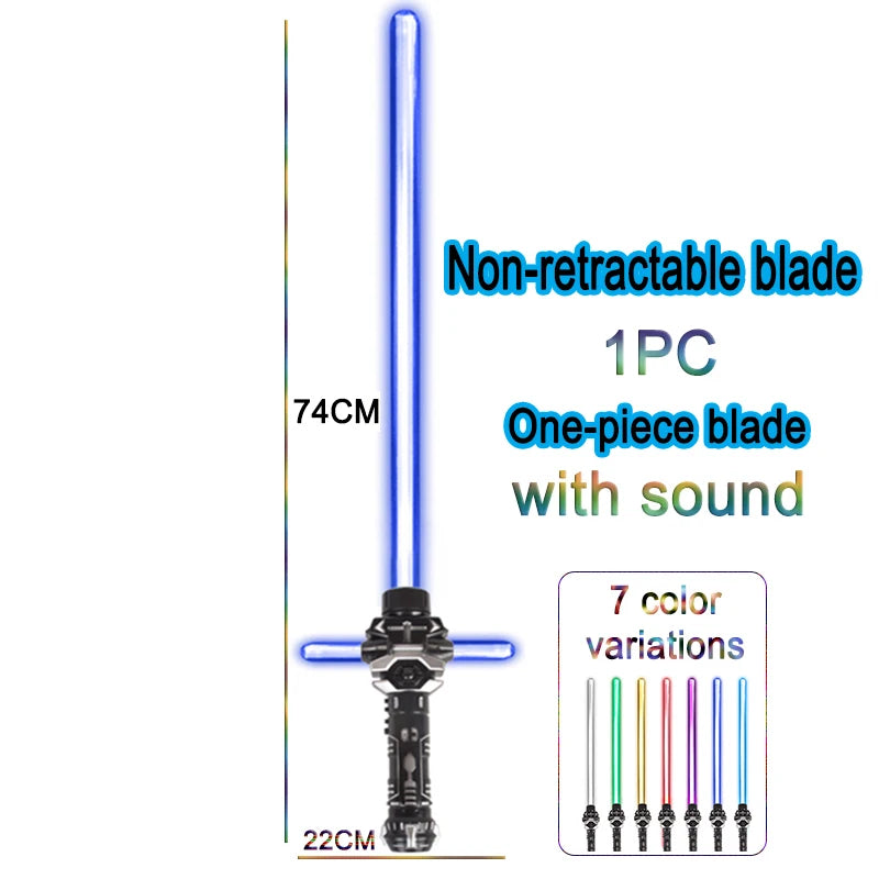 Espada láser RGB de 80 cm, juguete de sable de luz, 7 colores cambiantes, fuentes de sonido para niños, Force FX FOC Blaster, juguete de espada láser Jedi, regalo
