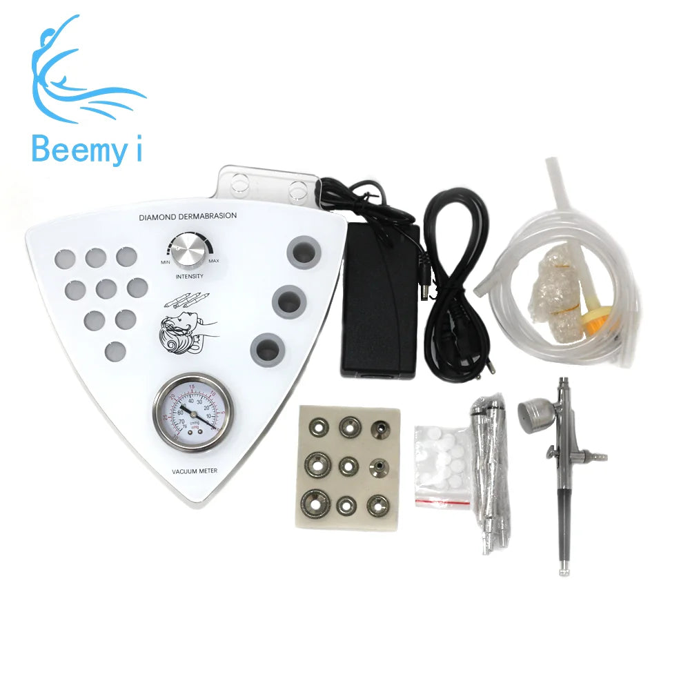 Máquina Microdermoabrasión Diamante 3 en 1 Vacío 65-68cmHg Exfoliación Peeling Hidratación Facial