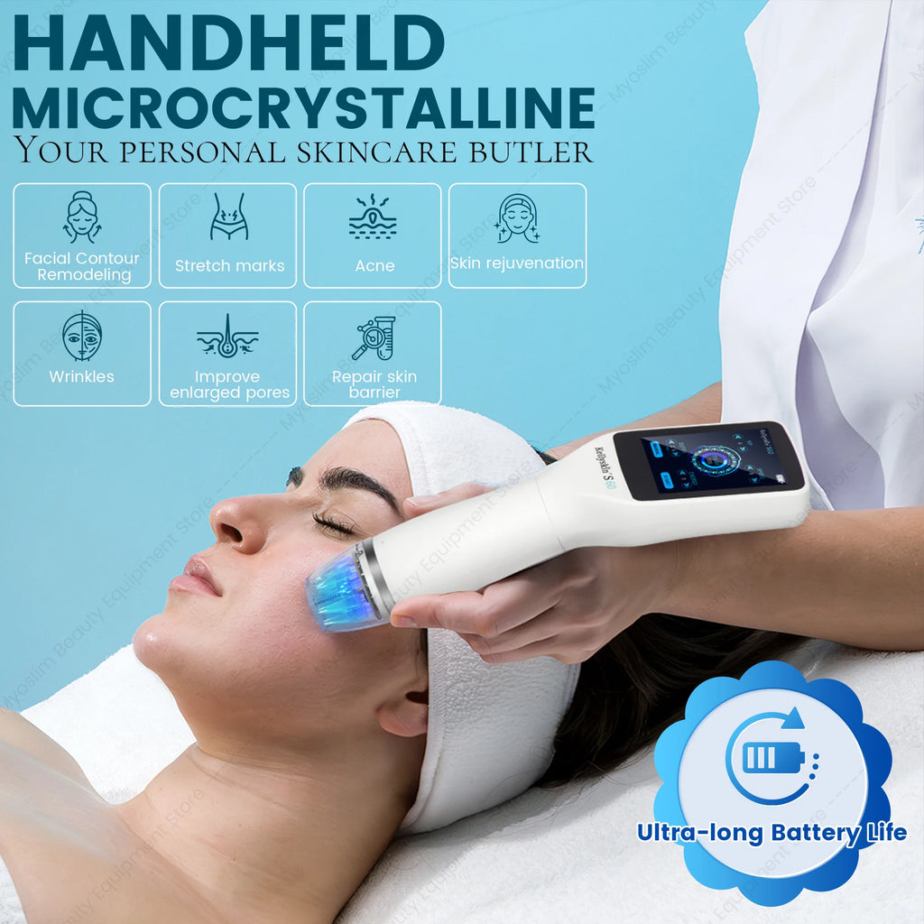 Dispositivo de Belleza Portátil S60 RF Microcristalino con 3 Puntas de Aguja para Lifting Facial, Antienvejecimiento y Rejuvenecimiento de la Piel, Herramienta de Uso Doméstico