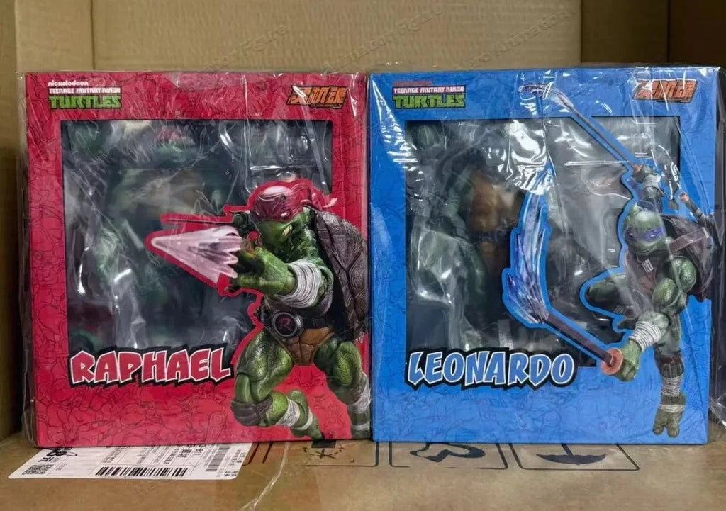 In Stock Original Ling Jihun 1/12 Scale TMNT Ninja Raphael + Leonardo Double Set Toy Collection Gift