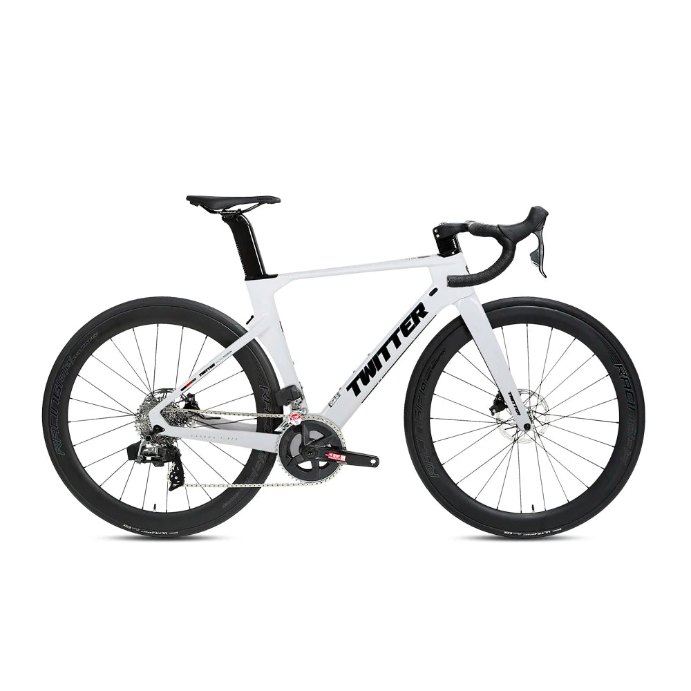 TWITTER R10Pro 105R7120-24 velocidades, bicicleta de carretera de fibra de carbono T800 rompevientos con frenos de disco hidráulicos, 56 cm