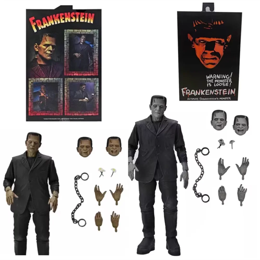Figura de acción coleccionable NECA Universal Monsters Ultimate Frankenstein, juguete modelo, figura de película de terror de Halloween