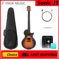 Guitarra Eléctrica Enya Sonic JTElectric Jack Signature, Guitarra Inteligente de Fibra de Carbono con Altavoz Inalámbrico de 15W, Todo en Uno, Portátil