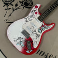 Guitarra eléctrica de 6 cuerdas, guitarras sss, guitarra eléctrica con gradiente rojo y blanco