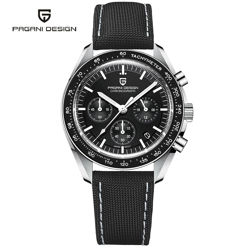 Relojes PAGANI DESIGN Moon 2026, nuevo reloj de cuarzo de lujo para hombre, cronógrafo con fecha automática, cristal de zafiro AR, reloj de pulsera resistente al agua 100M