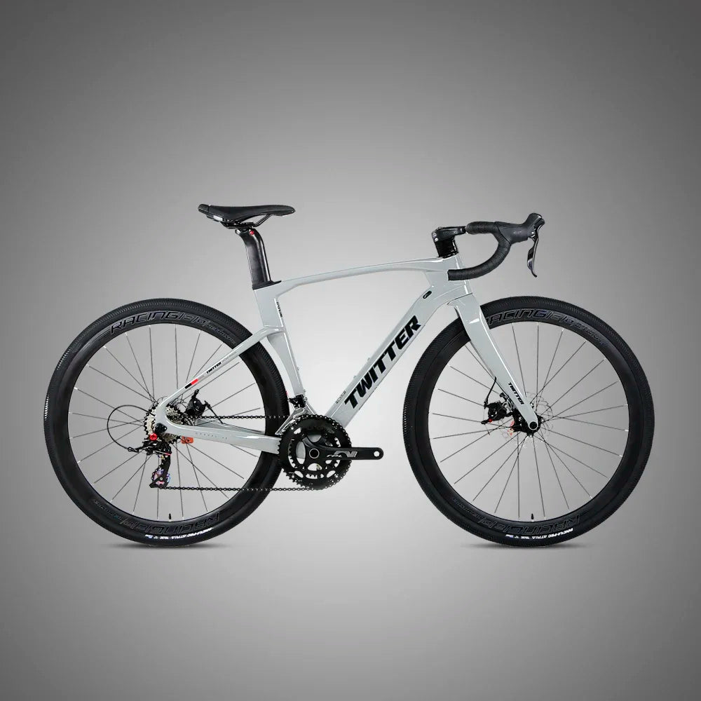 Bicicleta de carretera TWITTER GRAVEL-V3pro 2026, grupo completo GRX RX600-11S, frenos de disco hidráulicos, cuadro de fibra de carbono T900, 700*40c