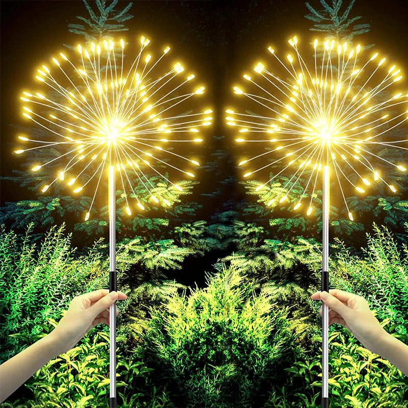 NEW Solar Firework Pathway Lights 420LED Outdoor Garden Decor Patio Lawn Landscape Yard Christmas Light