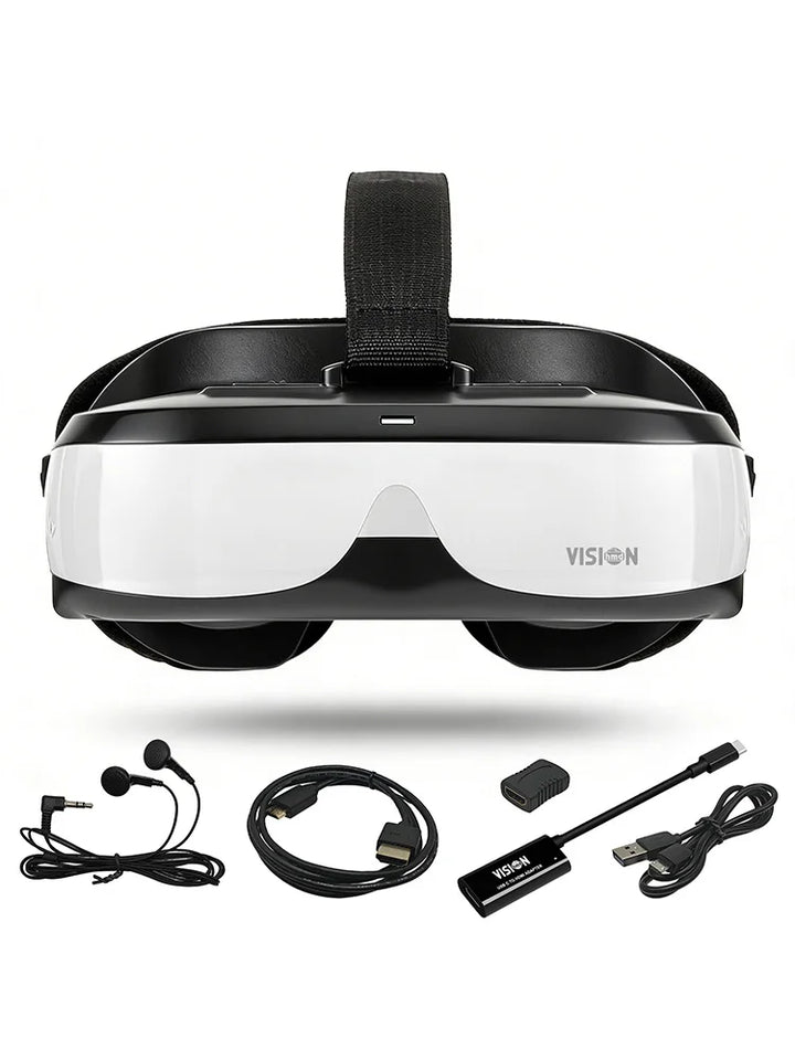 Gafas VR, gafas FPV, gafas de TV portátiles con pantalla virtual de 300”, cine personal, pantallas duales de 720P, ajustables para miopía
