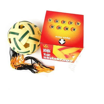 Balón de Sepak Takraw de Ratán Sintético Resistente, Balón de Sepakraga, Voleibol, para Deportes al Aire Libre e Interior, Entrenamiento, Competencia