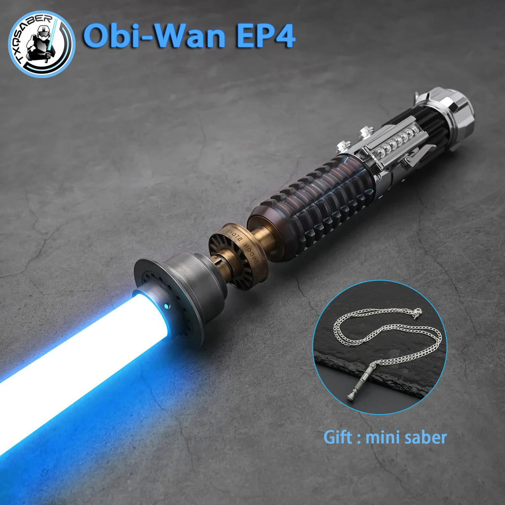 Obi-Wan EP4 Crystal Warehouse NeoPixel TXQSTUDIO Replica Lightsaber Metal Hilt Led Blade Cosplay Toys For Adult Sword Jedi