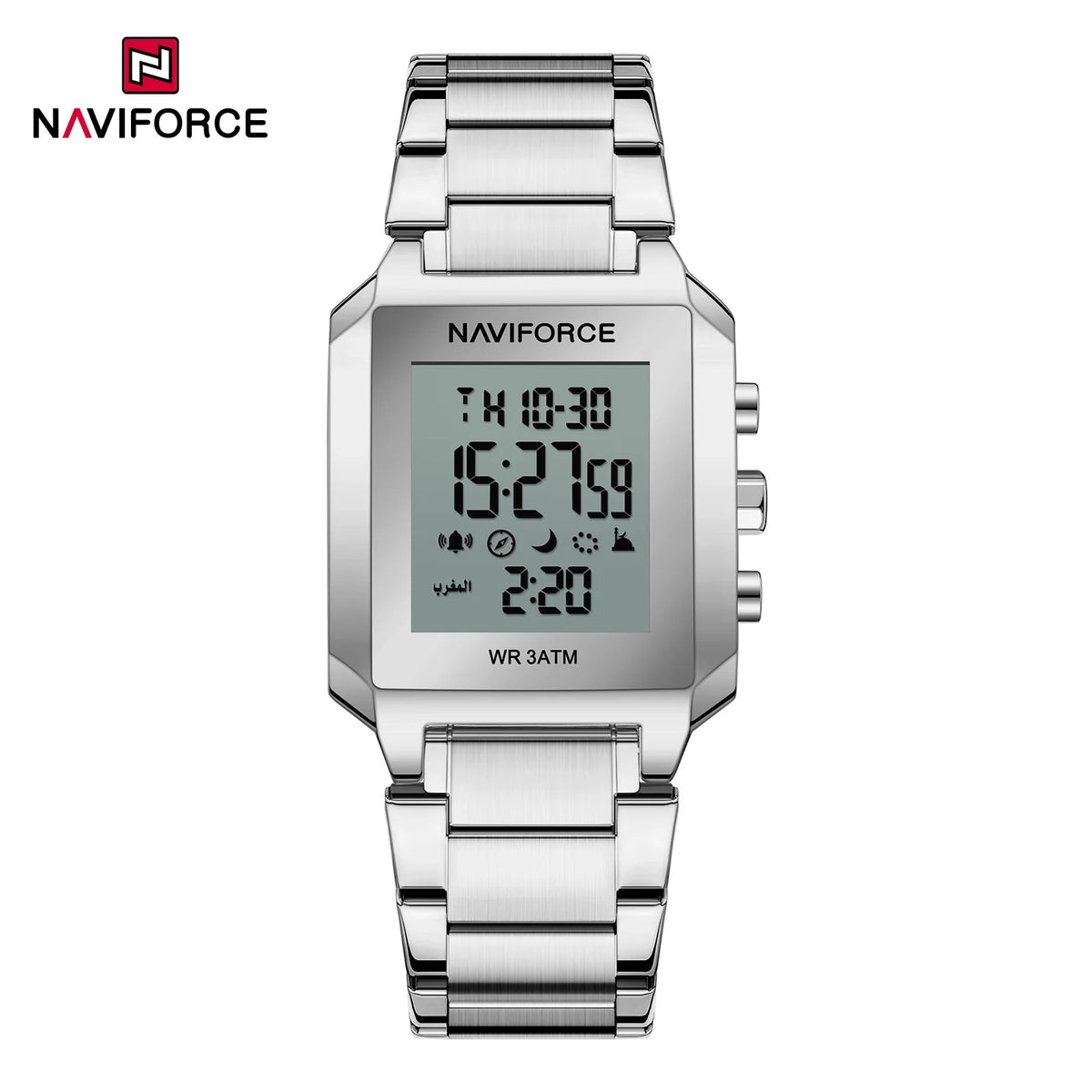 Reloj deportivo digital LED de moda NAVIFORCE 9270, reloj electrónico, resistente al agua 3Bar, reloj de pulsera para hombre Relogio Masculino