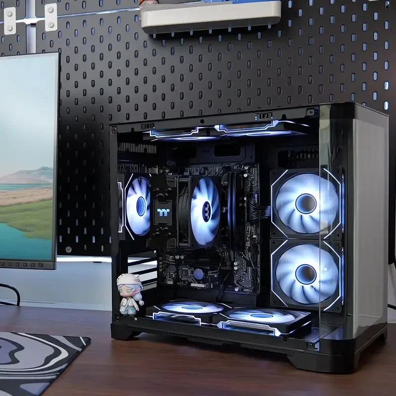 PC de juegos Aotesier, AMD Ryzen 5 5600GT 3.9GHz, 16GB (8G*2) DDR3 3200, SSD de 512GB, ARGB, 7 ventiladores, Windows 11 Home, PC Gamer de escritorio C