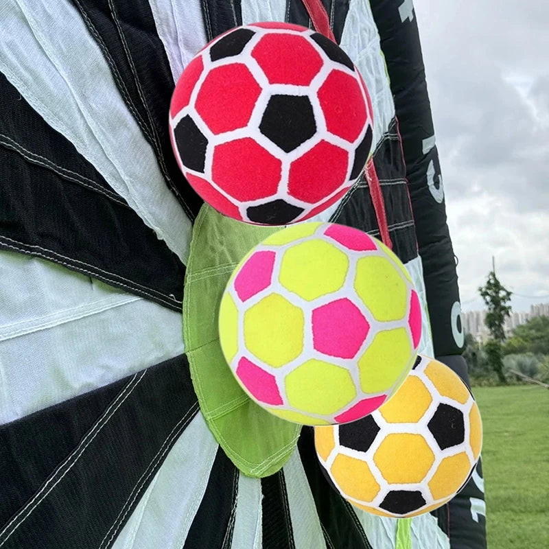 1 unidad de balón de fútbol adhesivo para juegos de dardos con el pie, dardos de fútbol, balón de fútbol de fieltro, para tablero de dardos de fútbol inflable para exteriores
