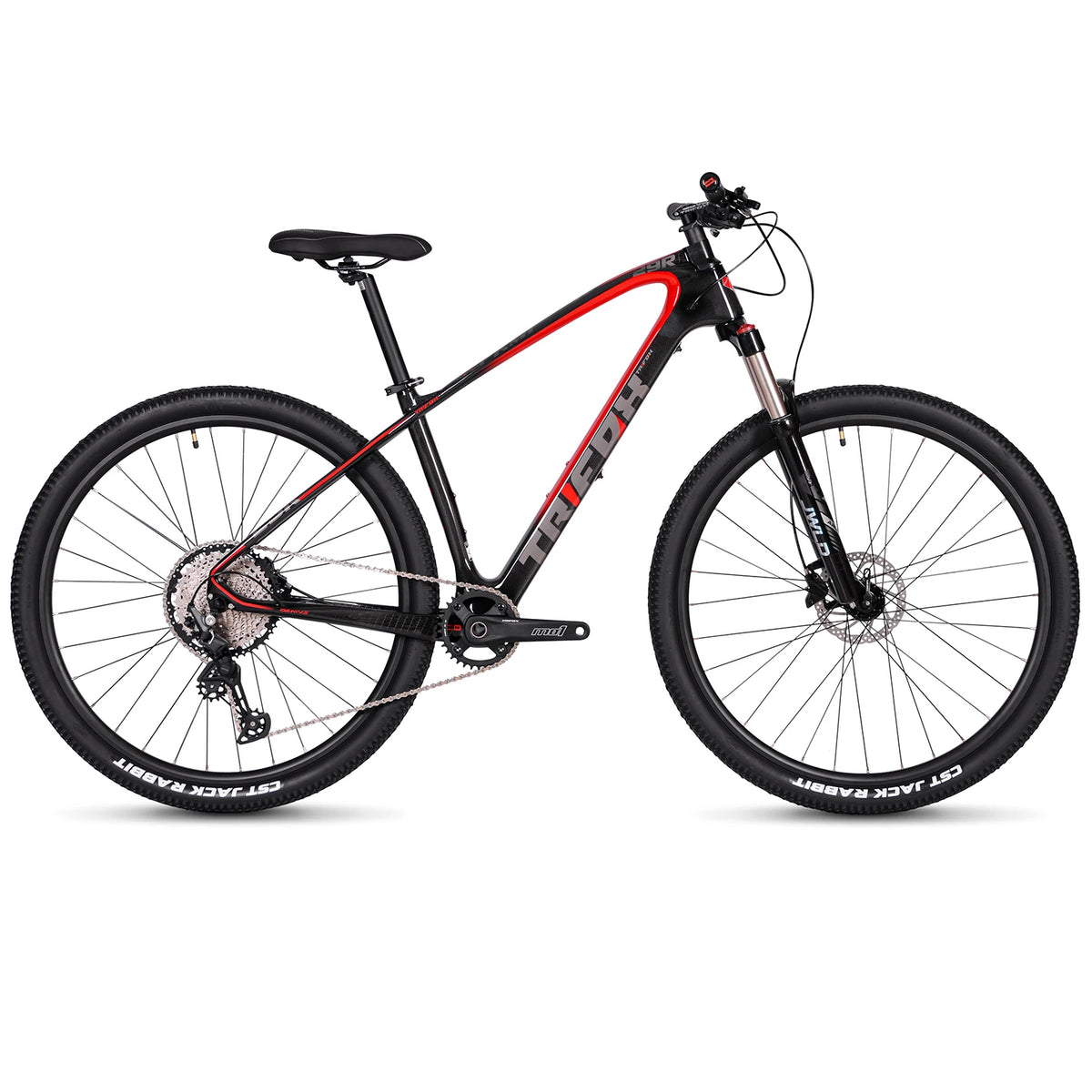 Bicicleta de montaña rígida TRIFOX MTB de fibra de carbono 29er con frenos de disco hidráulicos SHIMANO M6100 de 12 velocidades, bicicleta completa