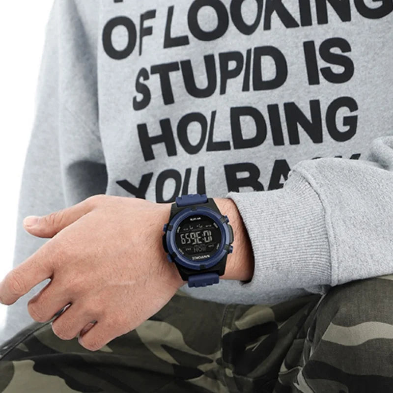 NAVIFORCE 2026 Watches For Men Clock Alarm Stopwatch 5ATM Waterproof LCD Dual Display Wristwatch Quartz Daily Casual Sport Watch
