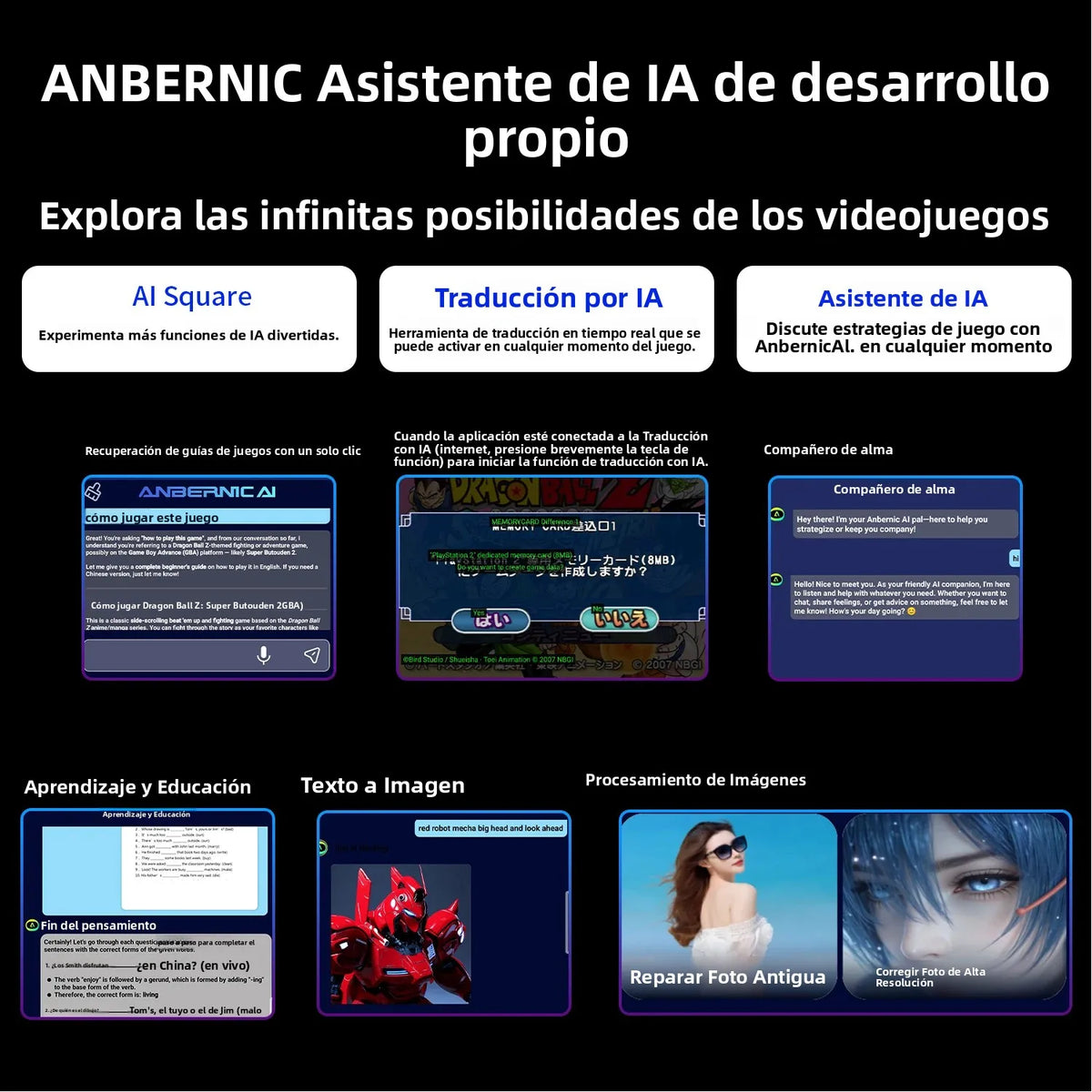 Anbernic RG 476H Handheld Game Console 4.7-inch LTPS In-Cell Screen 3D Hall Joystick Android 13 System Support AI Assistant FOTA