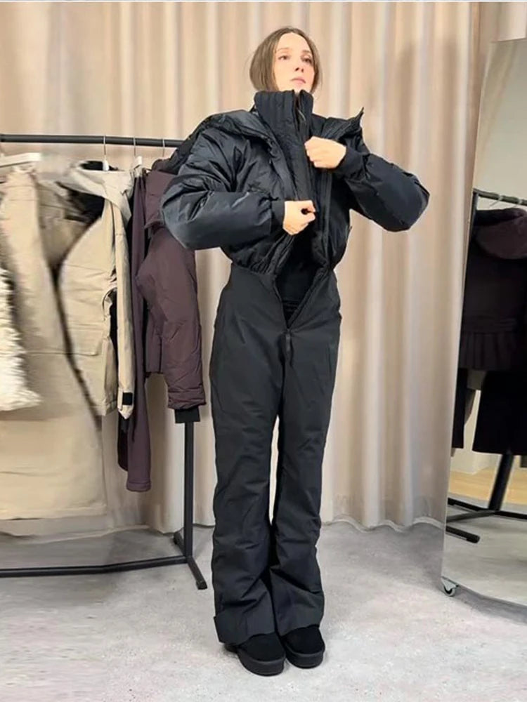 Abrigo largo ajustado de lana con capucha para mujer, chaqueta femenina lisa de manga larga con una botonadura, prendas de vestir para Otoño e Invierno 2025